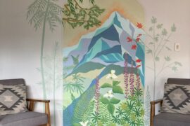 A piece designed to honor the place husband and wife fell in love, with little nods to their birthplaces.