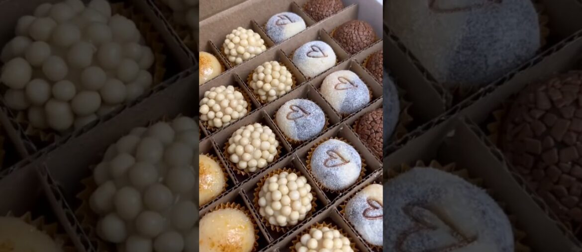 Caixa com 25 brigadeiros gourmet  #brigadeiro #receitas #confeitaria  #doces #brigadeirogourmet