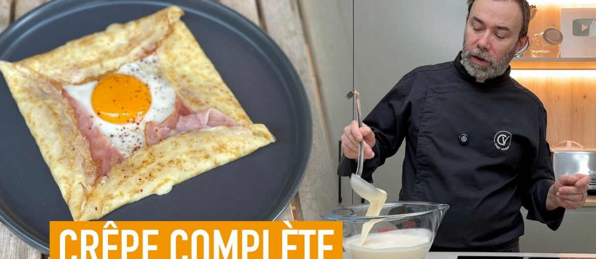 Classic French Crêpe Complète (Ham, Egg & Cheese)