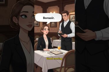 Learn French at a Restaurant 🍽️ Real Conversation #shorts