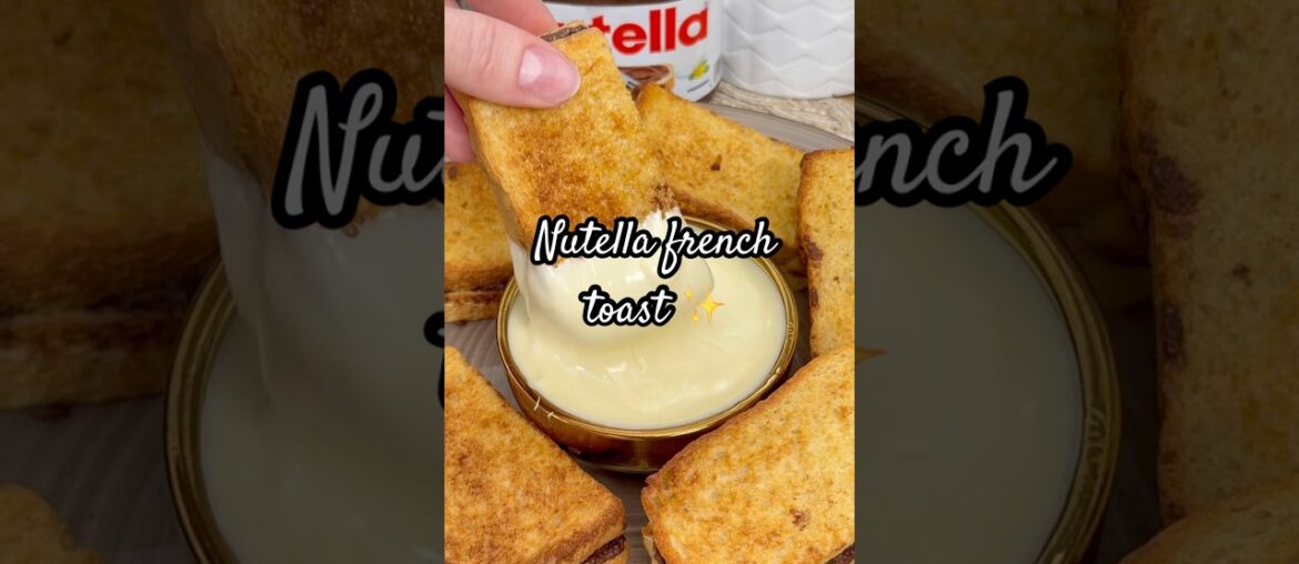 Nutella French Toast with White Chocolate 🤍🍫 in the air fryer