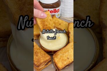 Nutella French Toast with White Chocolate 🤍🍫 in the air fryer