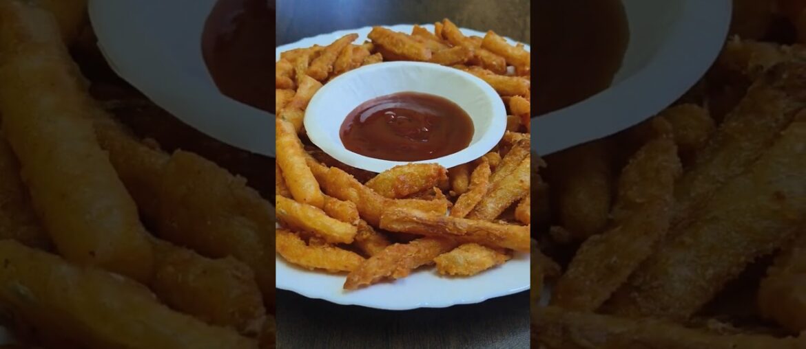 Spicy Garlic French Fries 🤤🍟 #shorts #food #viral #trending #garlicfrenchfries #frenchfries #cooking