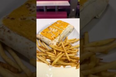 French Tacos Gratiné Cheddar & Viande & Frites & Sauce Gruyère  #BR3 #Tacos #FrenchTacos #food