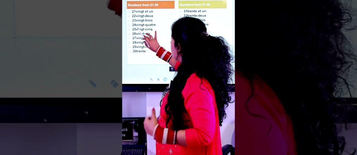 Learn Numbers from 21–40 in French 🇫🇷 | SIMS Learning #shorts #youtubeshorts #hotemanagement #french