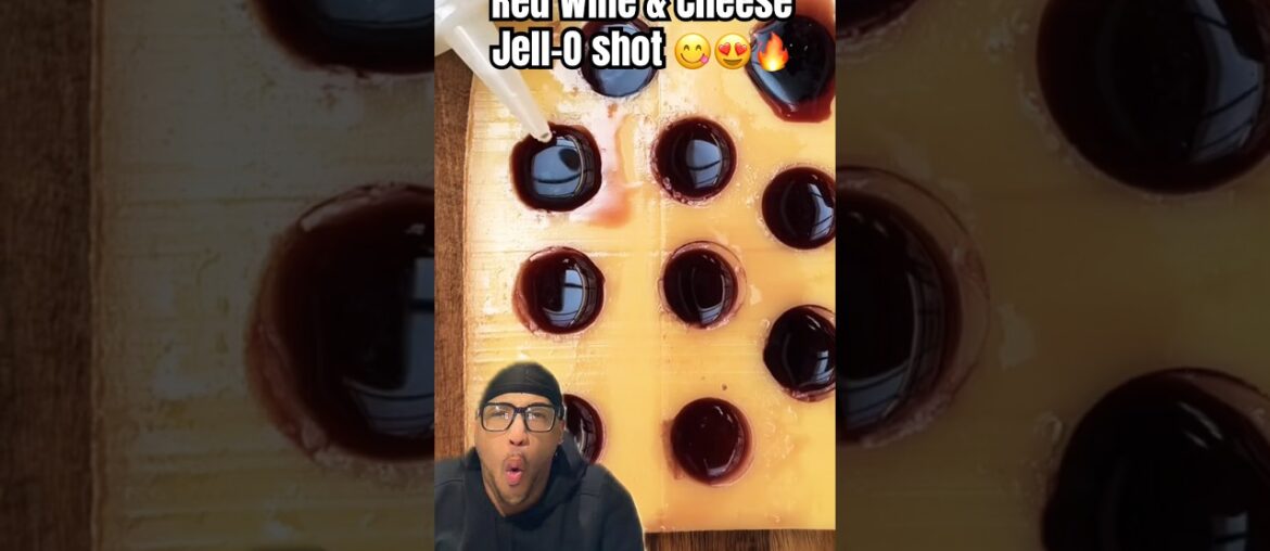 Red Wine & Cheese Jell-O shot🔥#shorts #food #foodie
