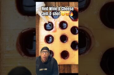 Red Wine & Cheese Jell-O shot🔥#shorts #food #foodie