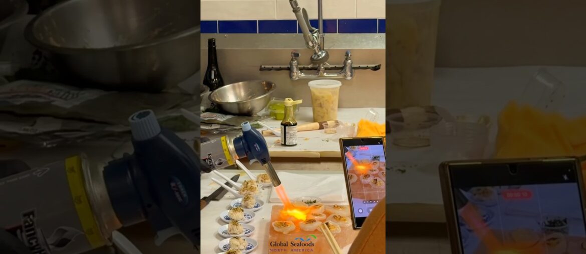 Scallops Appetizer with Torch 🔥 Chef Technique at Home