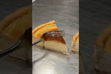 Silky smooth French flan. Full recipe on my channel ❤️‍🔥#pastry #pastrychef