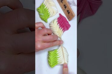 Two-color painted steamed buns #gourmet food