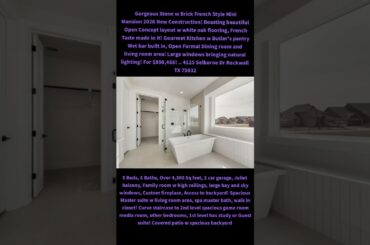 Gorgeous Stone w Brick French Style Mini Mansion 2026 New Construction w Open Concept layout