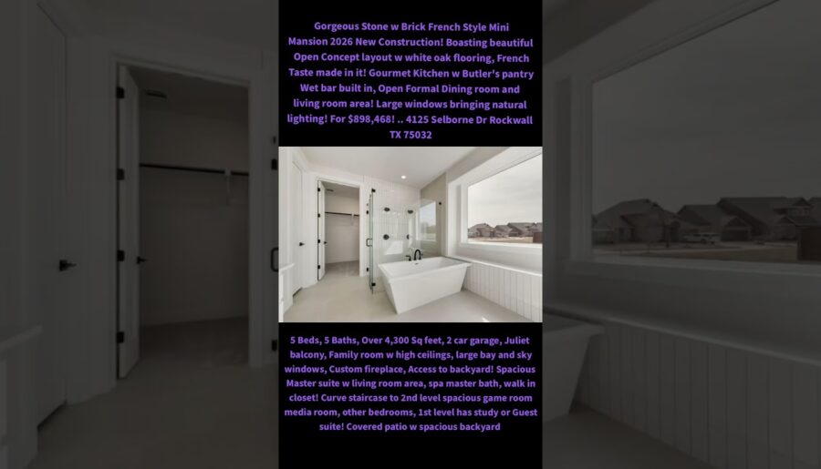 Gorgeous Stone w Brick French Style Mini Mansion 2026 New Construction w Open Concept layout