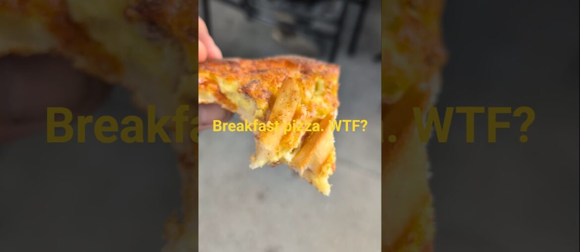 WTF… French Fries on a BREAKFAST Pizza?! 🍟🍕😳