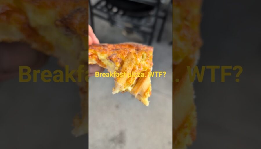 WTF… French Fries on a BREAKFAST Pizza?! 🍟🍕😳