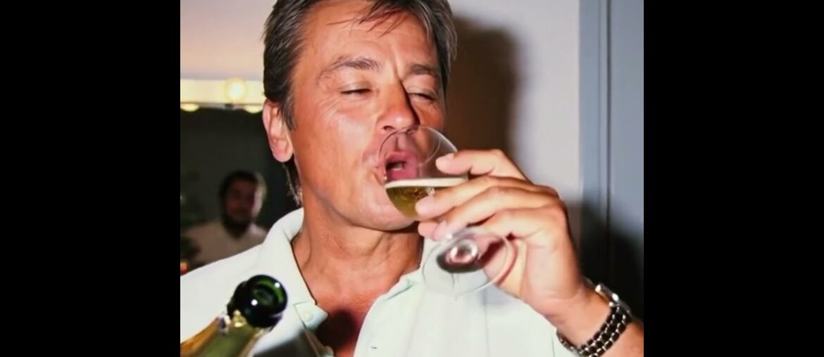 Alain Delon: A Toast to Success #AlainDelon, #FrenchCinema, #ToastToLife, #ClassicStyl #love #delon