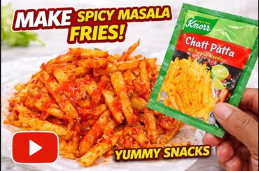 Crispy Spicy Masala Fries Recipe | Easy Homemade Chatpata Fries | Street Style French Fries