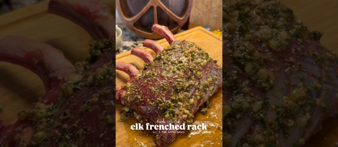 Elk French Rack w/ a Red Wine Reduction Sauce