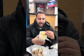 Tuhamas Chicken Tawook on French bread with coleslaw, fries, pickles, NO GARLIC #foodie #fypシ