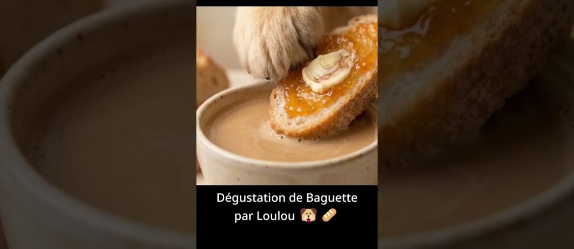 Dégustation de Baguette par Loulou🐶🥖 #chien #humour #french