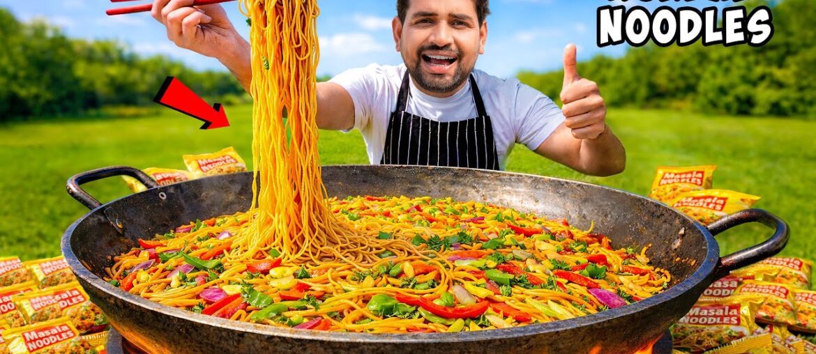 Cooking 100 Packet Korean Noodles -मसालेदार देसी कोरियन नूडल्स 😋 | 7 Days Cooking Challenge | Dare 4