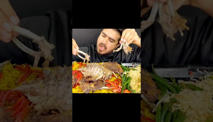 ASMR EATING SPICY 🔥🥵 MUTTON #mukbang #asmreating #youtubeshorts #eatingsounds #ytshorts