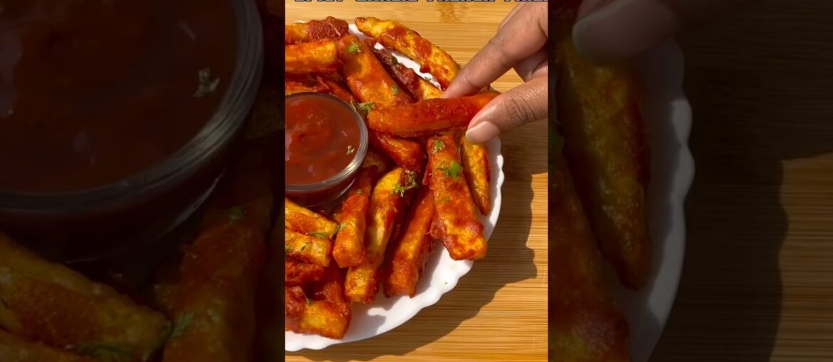 Spicy garlic French fries #trendingvideo #food #cookingideas #recipe