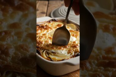 Potato perfection, French style Layers of cheesy goodness 🧀 #Dauphinoise 😋 #ComfortFood"