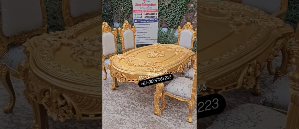French Style Handcrafted Dining Table. #diningtable #dining #diningdecor #kitchendecor #reels #short