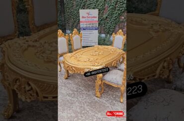 French Style Handcrafted Dining Table. #diningtable #dining #diningdecor #kitchendecor #reels #short