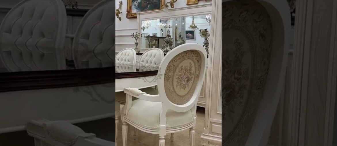 A luxury dining room defined by timeless French elegance 🍽️#dining #diningroomfurniture