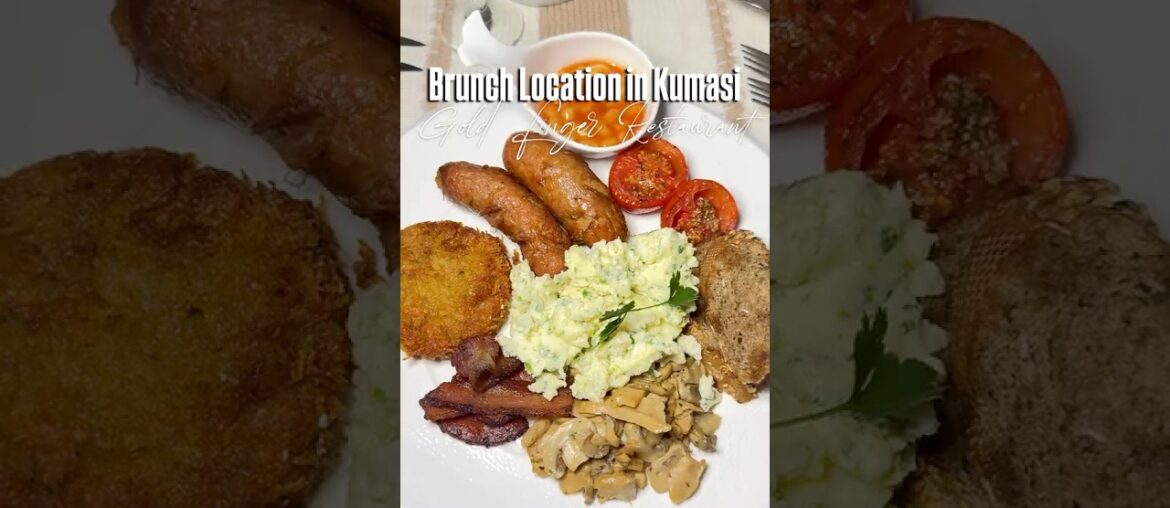 New Brunch Spot in Kumasi! 🍳 Gold Finger Restaurant Review #foodshorts