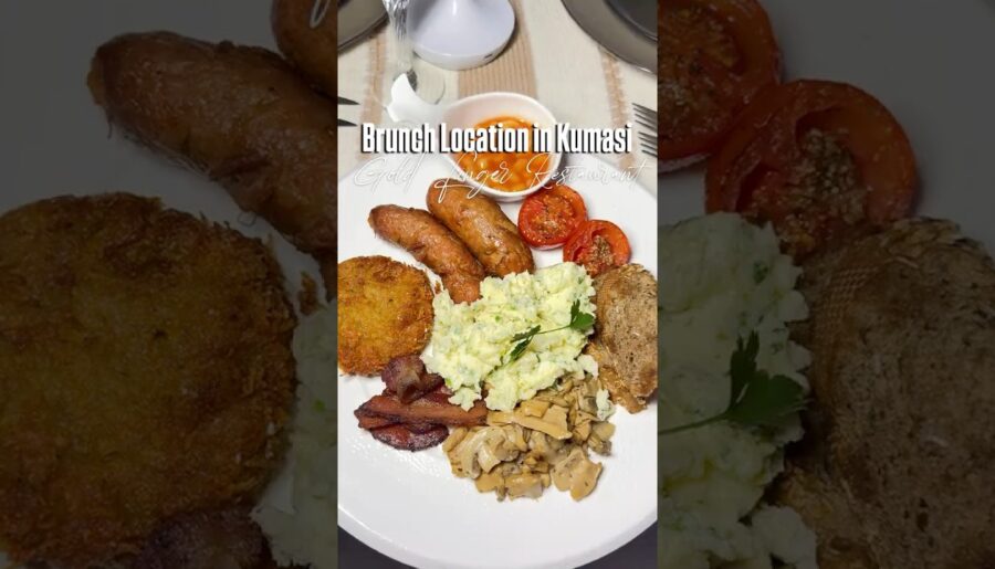 New Brunch Spot in Kumasi! 🍳 Gold Finger Restaurant Review #foodshorts