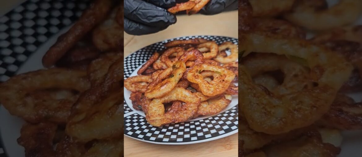 French Fries Ring! Potato Rings! #satisfying #food #cooking