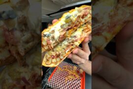 Smoked meat French tacos mukbang #asmr #mukbang #frenchtacos #tunisianfood