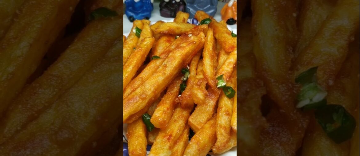 Spicy french fries # trending#recipe #yummykhana #😋👍👍