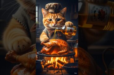 From Backyard Brawl to Gourmet Dinner! 🐱 vs 🍗