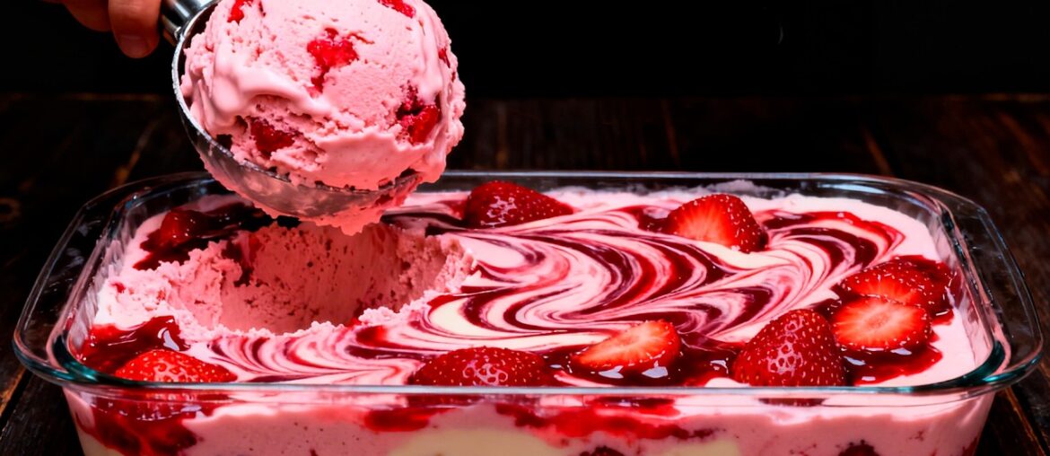 Delicious Homemade Strawberry Ice Cream | Just 3 Ingredients! Delicious Homemade Strawberry Ice Cream | Just 3 Ingredients!