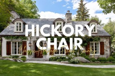 Classic Heritage French Country Homes inspired by Hickory Chair with ivory blue and rich browns