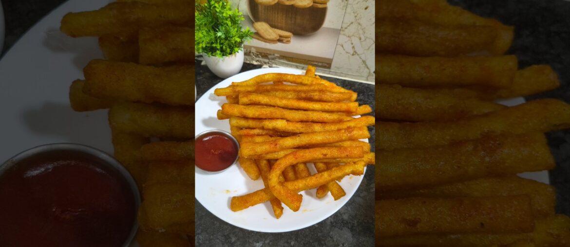 Crispy Long French Fries Recipe 😍 | Perfect Street Style Fries #fries #foodshorts #food #cooking