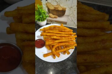 Crispy Long French Fries Recipe 😍 | Perfect Street Style Fries #fries #foodshorts #food #cooking
