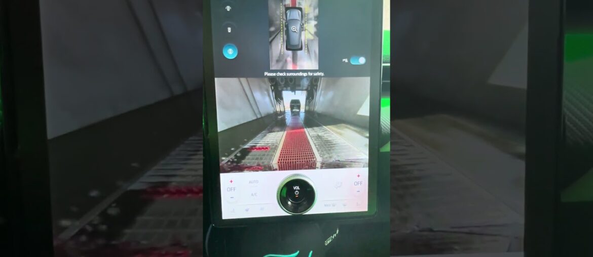 Going To The Car Wash In my electric car #mustangmache #carwash #clean #bubbles