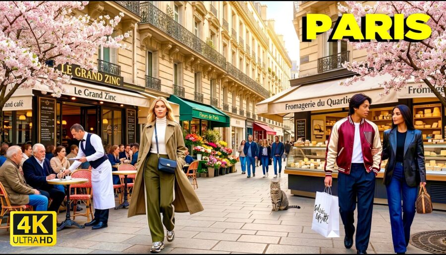 🇫🇷 05 April 2026 Paris Spring Walk 4K60 fps : Les Grands Boulevard