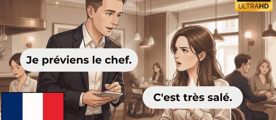 14 Minutes of French Conversation Practice (A1-A2)| Learn Restaurant French While You Sleep or Drive