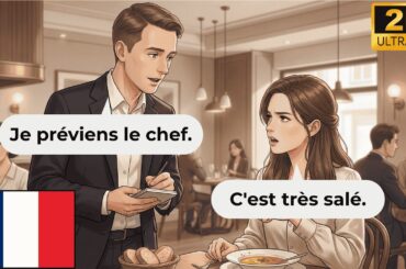 14 Minutes of French Conversation Practice (A1-A2)| Learn Restaurant French While You Sleep or Drive