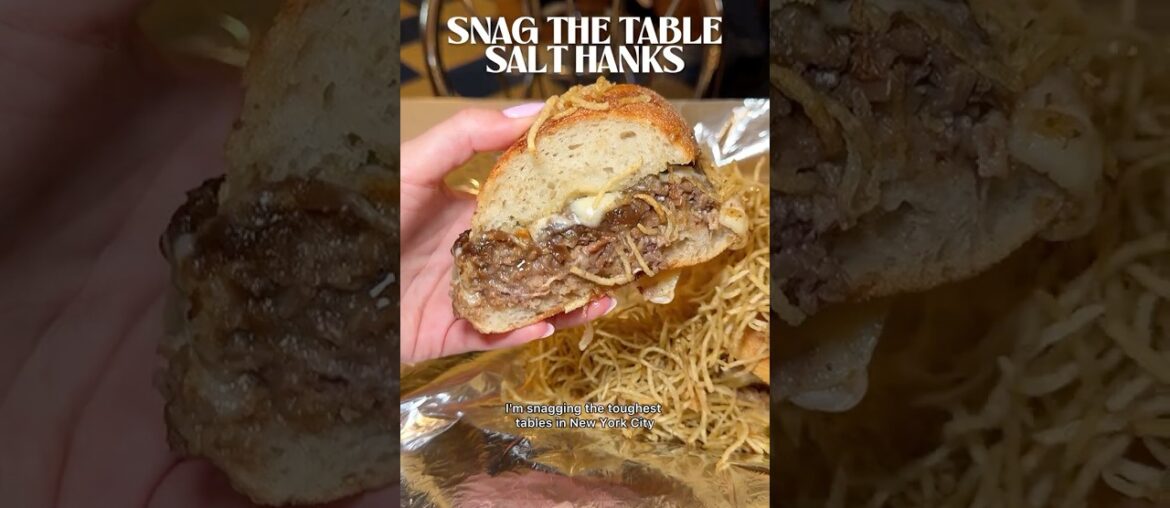 SHOULD YOU SNAG THE TABLE AT SALT HANKS?! 🥖🥩 #perfectonionring #NYC #NewYorkCity