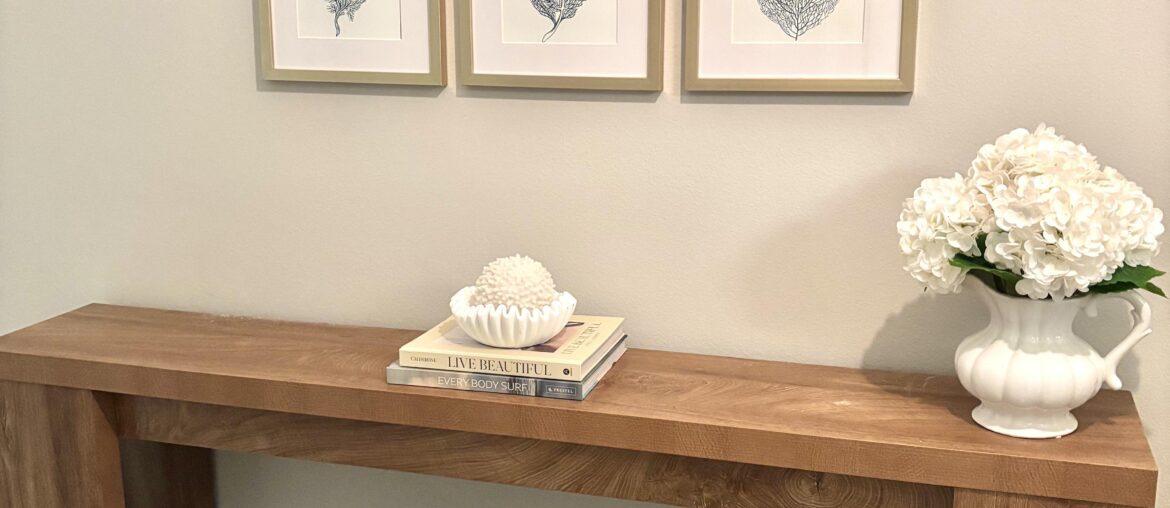 stuck on what to add to left side of entryway table – help! stuck on what to add to left side of entryway table - help!