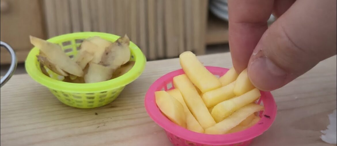 Miniature Saucy French Fries Recipe 🍟 Tiny Food Cooking
