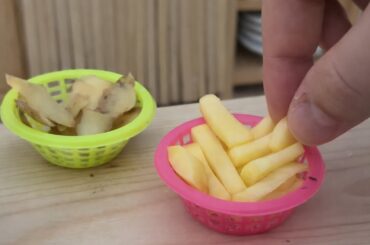 Miniature Saucy French Fries Recipe 🍟 Tiny Food Cooking