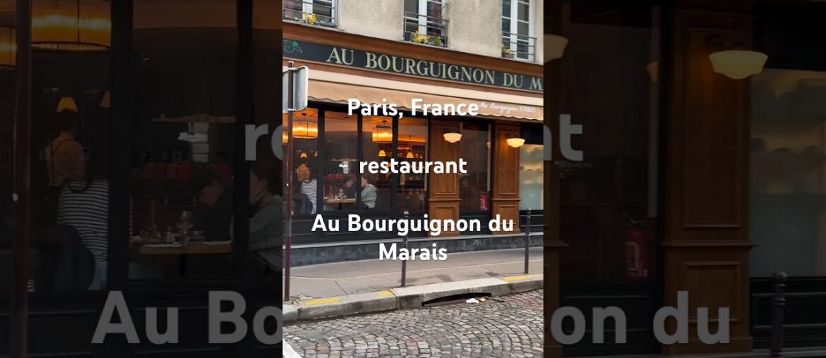 Au Bourguignon du Marais French restaurant in Paris, France