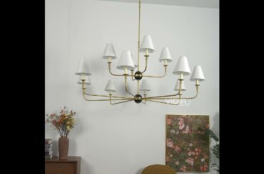 Fabric chandeliers infuse your dining room with an elegant French romantic touch. #Vidirlighting